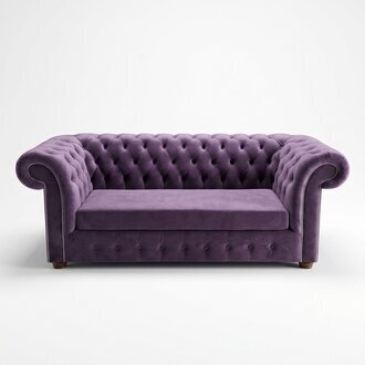 Chesterfield Sofa Dreisitzer Sofas Couch Polster Textil Lila Couchen Samt