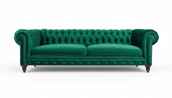 Chesterfield Sofa Grün Textil Stoff Couchen Kreative Möbel 3 sitzer Neu Sofas