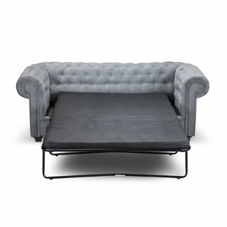 Chesterfield Sofa mit Bettfunktion Bengalisches Klappbett Couch Schlafsofa