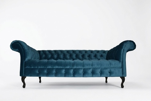 Chesterfield Sofa Polster Designer Couchen Sofas Garnitur Textil Stoff Textil 15