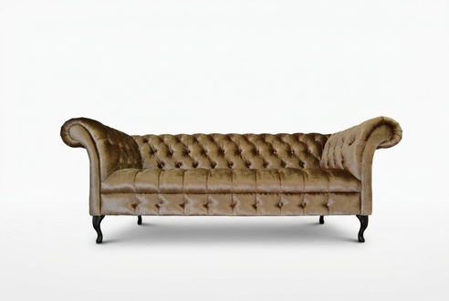 Chesterfield Sofa Polster Designer Couchen Sofas Garnitur Textil Stoff Textil 4