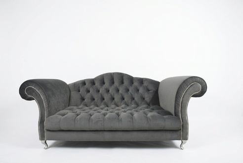 Chesterfield Sofa Polster Designer Couchen Sofas Garnitur Textil Stoff Textil 27