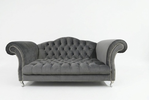 Chesterfield Sofa Polster Designer Couchen Sofas Garnitur Textil Stoff Textil 25