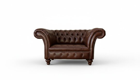 Chesterfield Sofa Wohnzimmer Sofas Couch Polster Leder Modern 1,5 Sitzer
