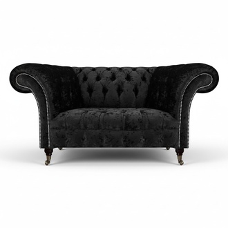 Chesterfield Sofa Zweisitzer Couch Wohnzimmer Stoff Polstersitz Polstermöbel