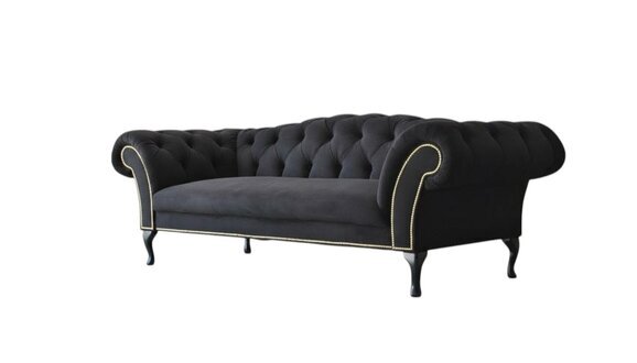Chesterfield Sofagarnitur 3+1 Sitzer Stoff Design Couch Polster Sofas Sofa Neu
