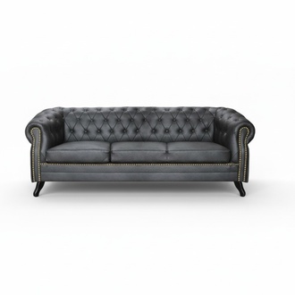 Chesterfield Sofagarnitur Sofa 3+1 Couch Polster Set Sofas Couchen Couchen Leder