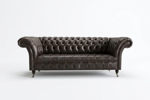 Chesterfield Stoffsofa Ledersofa Sofa Couch Polster Wohnzimmer