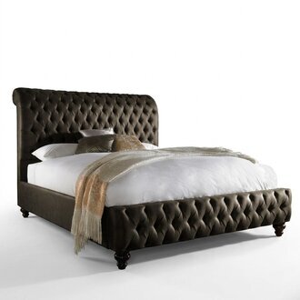 Chesterfield Textil Schlafzimmer Bett Doppel Betten Polster 140/160/180/200 cm