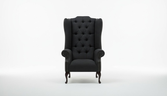 Chesterfield Textil Ohrensessel 1 Sitzer Polster Sofas Design Luxus Stoffsofas
