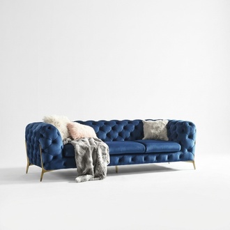 Chesterfield Textil Sofa Polster Sitz Couch Big XXL 3 Sitzer Stoff Couchen Neu