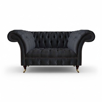 Chesterfield Wohnzimmer Schwarzes Sofa Klassisch Zweisitzer Polster Möbel
