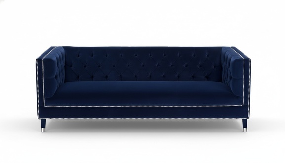 Chesterfield Wohnzimmer Sofa Design Couchen Italienische Stil Möbel Blau xxl big
