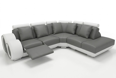 Couch Eck Sofa Leder Eck Garnitur Ecke Landschaft Polster Design Wohn