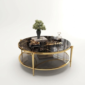 Couch Tisch Glas Sofa Rund Beistell Designer Runde Tische Metall Italien