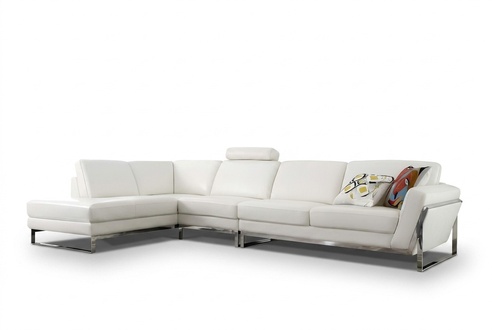 Couch Wohnlandschaft Eck Garnitur Design Modern Sofa L-Form Leder Sofa