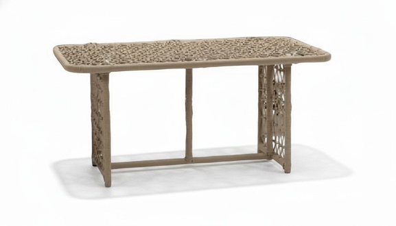Couchtisch Beige Luxus Möbel Terrasse Design Holztisch Rechteckig Modern