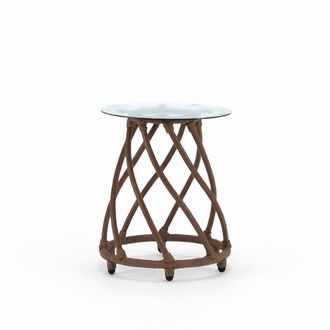 Couchtisch Braun Beistelltisch Designer Couchtisch Terrasse Luxus Rattan Möbel