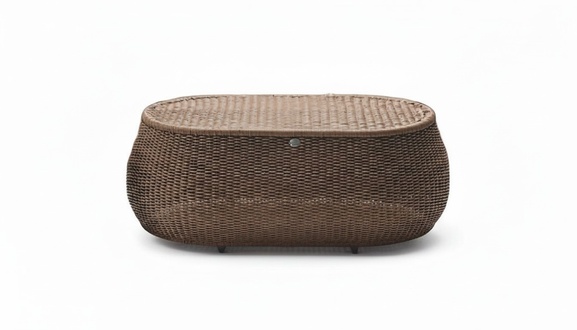 Couchtisch Braun Luxus Hochwertig Möbel Modern Terrasse Design Rattan Oval