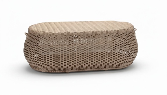 Couchtisch Braun Luxus Moderner Tisch Design Kaffeetisch Rattan Beistell