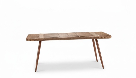 Couchtisch Braun Luxus Moderner Design stilvoll Rattan Kaffeetisch Hochwertig
