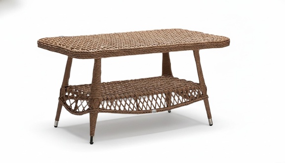 Couchtisch Braun Luxus Rattan Elegantes Terrasse Design Tische modern Möbel