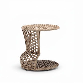 Couchtisch Braun Luxus Rund Möbel Terrasse Design Hochwertig Rattan Modern