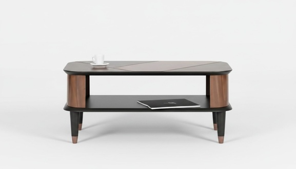 Couchtisch Braun Modern Rechteckig Einlegeboden Modern Büroeinrichtung Neu