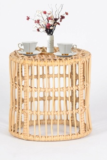 Couchtisch Hochwertige Rattan GartenMöbel Terrasse Beige Exclusive Modern Luxus