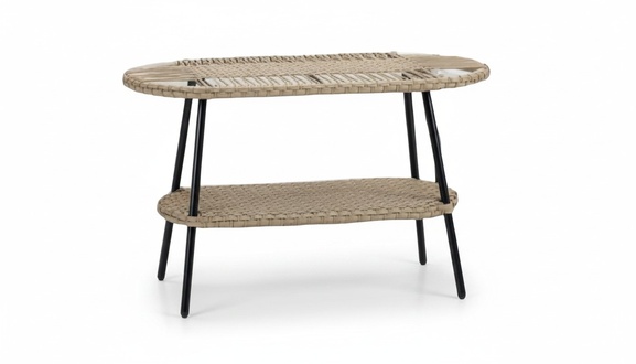 Couchtisch Luxus Möbel Terrasse Design Hochwertig Rattan Oval Modern Möbel