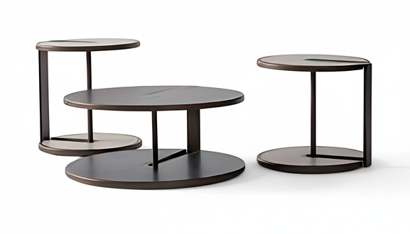 Couchtisch-Set 3-teilig: Mitteltisch & 2 Beistelltische