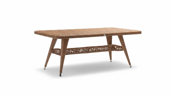Couchtisch stilvoll Rattan Braun Luxus Hochwertig Moderner Design Kaffeetisch
