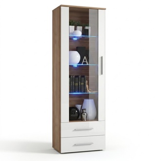 Designer Braun Vitrine Stil Modern Wohnzimmermöbel Luxus Neu Einrichtung