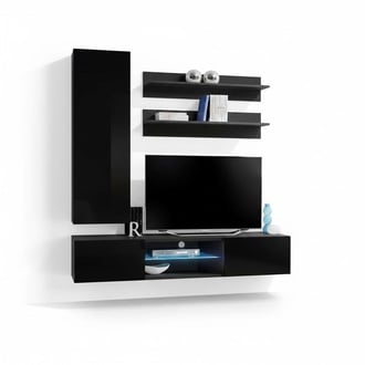 Garnitur Wohnwand Luxus Set Wohnzimmermöbel Wandschrank Wandregale Schrank Neu