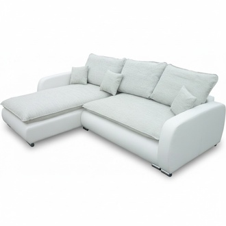 Design Ecksofa Sofa Stoffe Bettfunktion Couch Polster Sitz Eck Sofas Schlafsofa