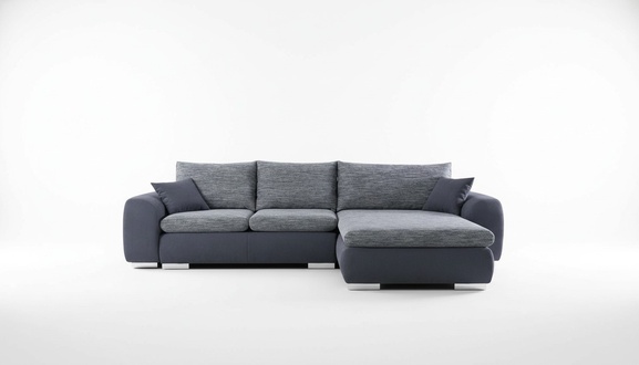Ecksofa Bettfunktion Couch Graue Polster Couchen Textil Sofas Sofa