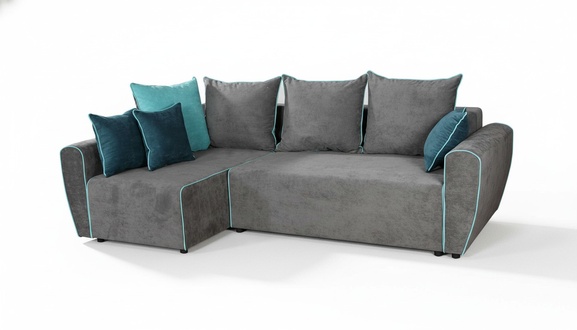 Big Sofa Couch Ecksofa Schlaf xxl Polster Eck Garnitur Stoff Wohnlandschaft