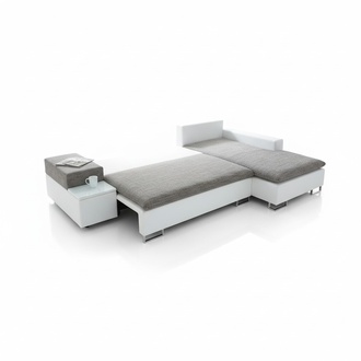 Schlafsofa Design Ecksofa L-form Bettfunktion Textil Couch Sofas Stoff