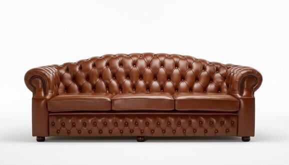 Desiger Chesterfield Sofagarnitur Leder Braun 5 - Sitzer XXL Couch
