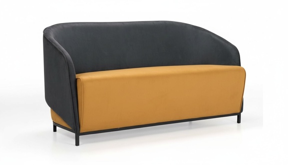 Design 2 Sitzer Sofas Lounge Sofa Leder Polster Stoff Luxus Couchen