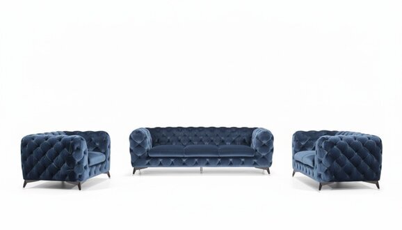 Design Chesterfield 3+2+1 Sofagarnitur Couch Polster Neu Luxus Sofa