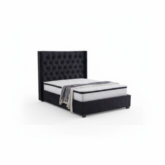 Design Chesterfield Bett Leder Hotel Betten Schlafzimmer Neu Samt Polster