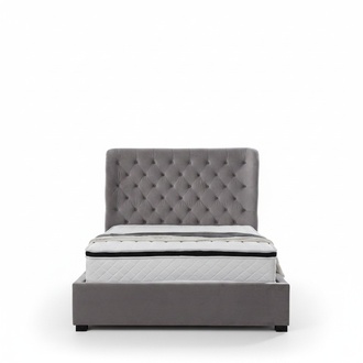 Klassische Betten Design Bett Polster Textil 140x200cm jvmoebel ® Chesterfield