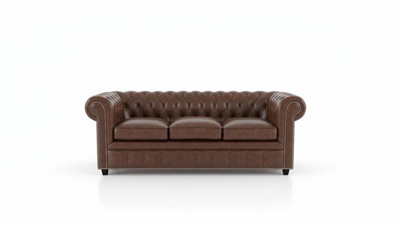 Design Chesterfield Sofa Couch Polster Sofas Couchen Sitz Garnitur Leder 3Sitzer