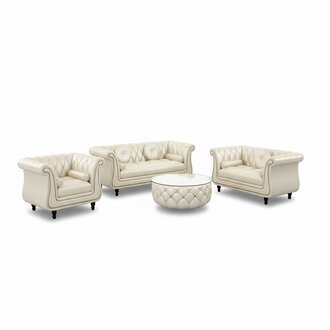 Design Chesterfield Sofagarnitur 3+2+1 Leder Sofa Couchen Sofas Couch
