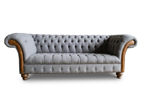 Design Chesterfield Sofagarnitur 3Sitzer Textil Couch Polster Sofas Sofa Couchen
