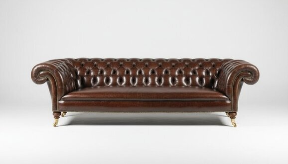 Design Chesterfield Sofagarnitur 4-Sitzer Leder Couch Polster