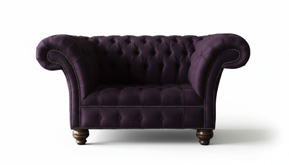Design Chesterfield Stoff Couch Sessel 1.5 Sitzer Polster Sofas Lounge