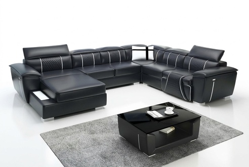 Design Couch Ecksofa Eckgarnitur Sofa Couchen Sofas Tisch 2tlg. Wohnlandschaft