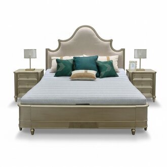 Design Doppel Hotel Betten Schlafzimmer Holz Möbel Bett Polster Holz 180x200 Neu
